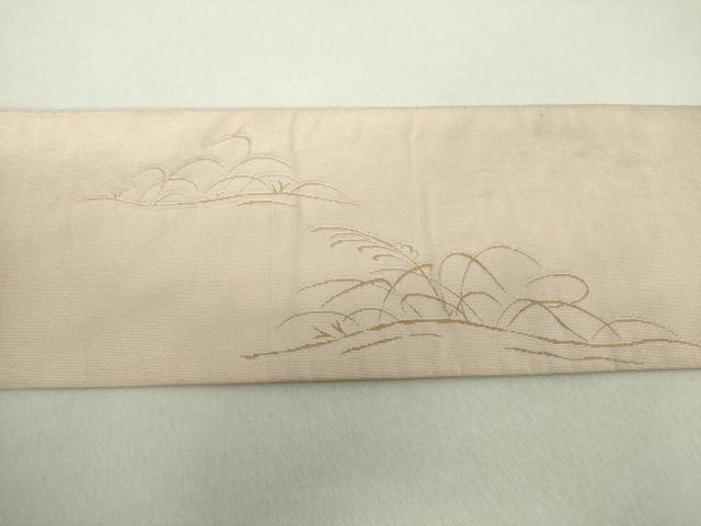 平和屋着物●爪掻き本綴れ 八寸名古屋帯 鳥獣戯画 金糸 正絹 逸品 DAAV6216ps