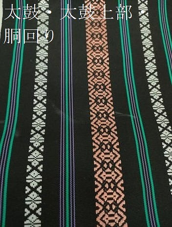 平和屋着物●本場筑前博多織 八寸名古屋帯 献上 黒地 正絹 逸品 DAAV6320ps