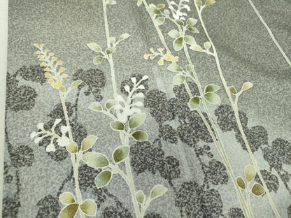 平和屋着物●本場染大島紬　訪問着　枝花文　たたき染め　正絹　逸品　DAAV6371ps