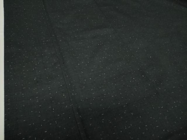 平和屋着物●上質な紬　霞文　黒地　正絹　逸品　DAAV6386ps
