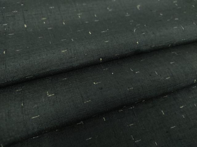 平和屋着物●上質な紬　霞文　黒地　正絹　逸品　DAAV6386ps