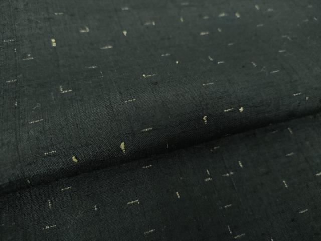平和屋着物●上質な紬　霞文　黒地　正絹　逸品　DAAV6386ps