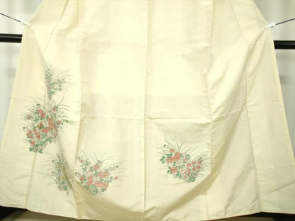 平和屋着物●京の名門・菱屋六右ェ門 紬 色留訪問着 草花文 正絹 逸品 DAAV6394ps