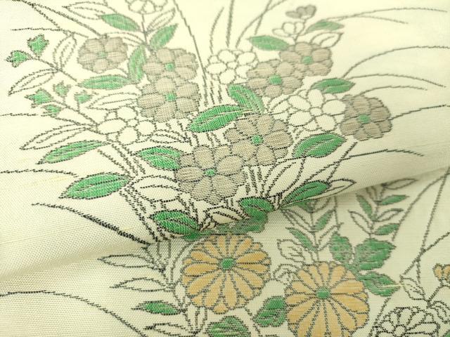 平和屋着物●京の名門・菱屋六右ェ門 紬 色留訪問着 草花文 正絹 逸品 DAAV6394ps