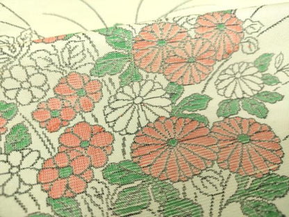 平和屋着物●京の名門・菱屋六右ェ門 紬 色留訪問着 草花文 正絹 逸品 DAAV6394ps