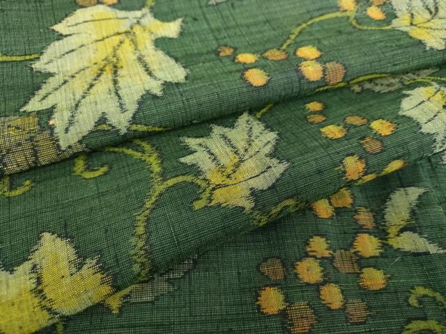 平和屋着物●上質な紬　葡萄唐草　正絹　逸品　未使用　DAAV6395ps