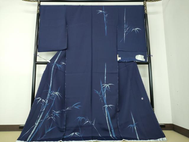平和屋着物●藍染工房・こんや 全国阿波藍染染織作家協会会員 松本輝夫 訪問着 天然灰汁醗酵建 手描 仮絵羽 正絹 逸品 未使用 DAAV6405ps