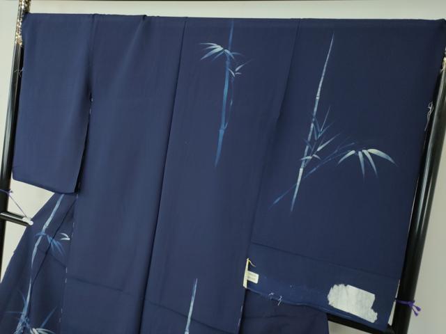 平和屋着物●藍染工房・こんや 全国阿波藍染染織作家協会会員 松本輝夫 訪問着 天然灰汁醗酵建 手描 仮絵羽 正絹 逸品 未使用 DAAV6405ps