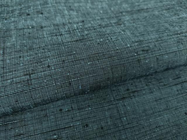 平和屋着物●男性 六條 ゆきやま紬 アンサンブル 濃鉄御納戸色 証紙付き 正絹 逸品 DAAV6408ps