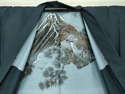 平和屋着物●男性 本場大島紬 アンサンブル 100亀甲 総詰め 正絹 逸品 DAAV6409ps