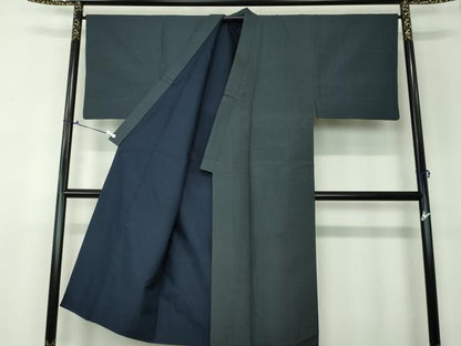 平和屋着物●男性　紬　アンサンブル　80亀甲　総詰め　正絹　逸品　DAAV6410ps