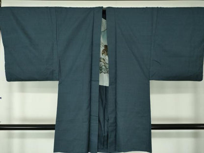 平和屋着物●男性 本場大島紬 アンサンブル 長羽織 80亀甲 総詰め 正絹 逸品 DAAV6411ps