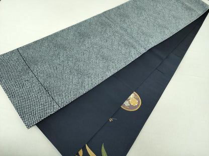 平和屋着物●太鼓柄袋帯 唐織 鹿の子花丸文 金糸 正絹 逸品 DAAV6431ps