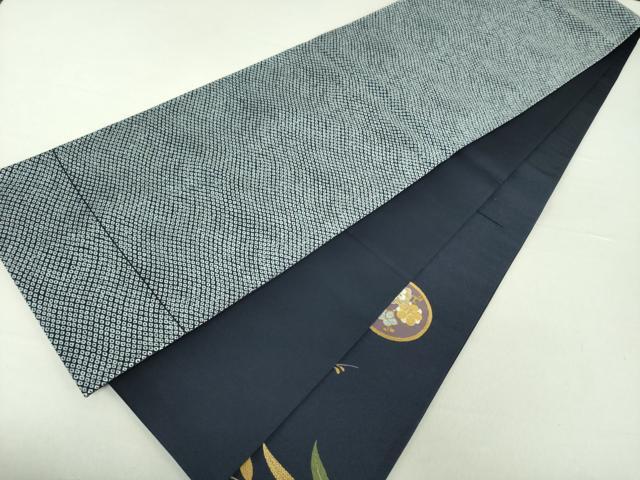 平和屋着物●太鼓柄袋帯 唐織 鹿の子花丸文 金糸 正絹 逸品 DAAV6431ps
