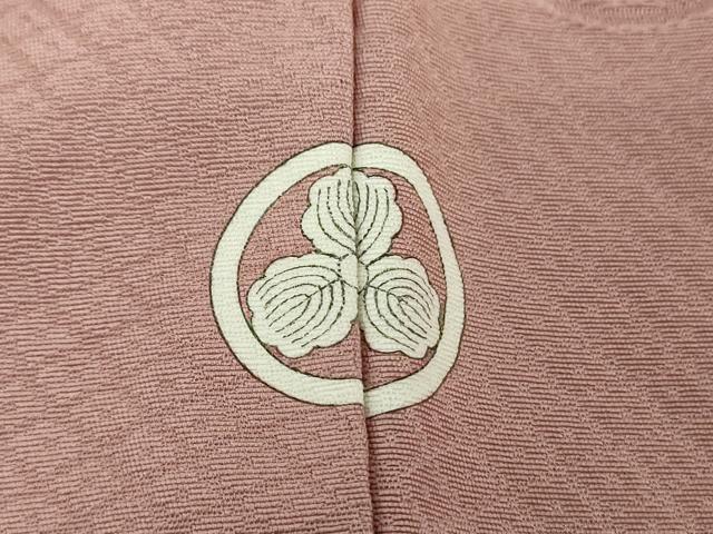 平和屋着物●上質な色無地　霞青海波地紋　紅藤色　正絹　逸品　DAAV6490ps