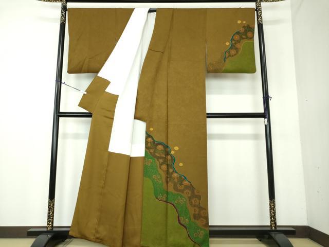 平和屋着物●訪問着 道長花文 金彩 正絹 逸品 DAAV6498ps
