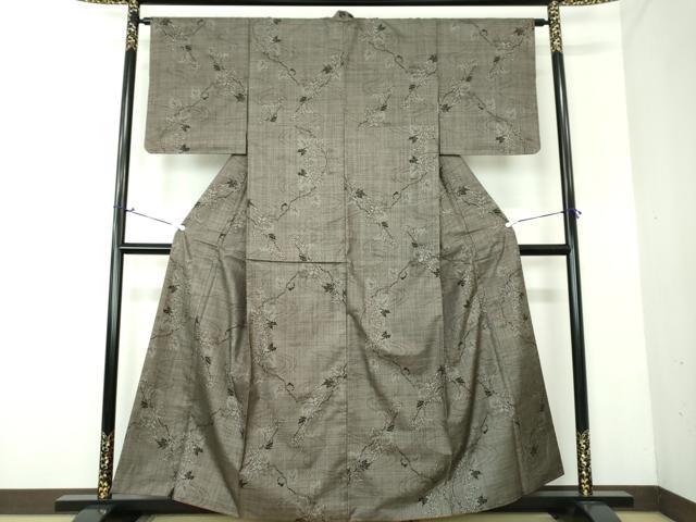 平和屋着物●本場大島紬 7マルキ 流水花文 正絹 逸品 DAAV6501ps