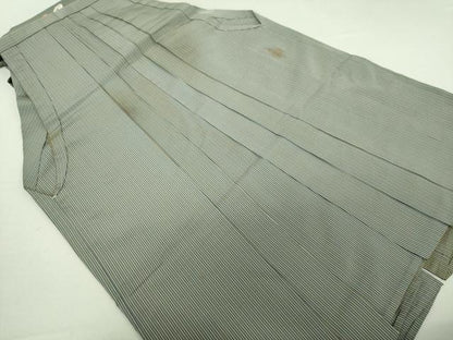 平和屋着物●男性 馬乗袴 縞 正絹 逸品 DAAV6505ps