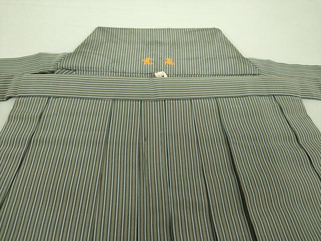 平和屋着物●男性 馬乗袴 縞 正絹 逸品 DAAV6505ps
