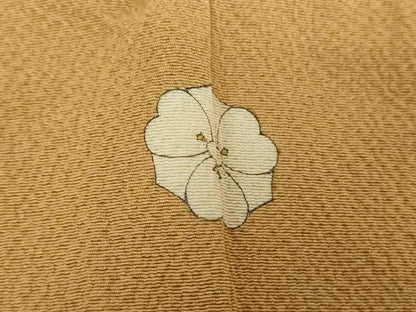 平和屋着物●上質な色無地 飴色 正絹 逸品 DAAV6524ps