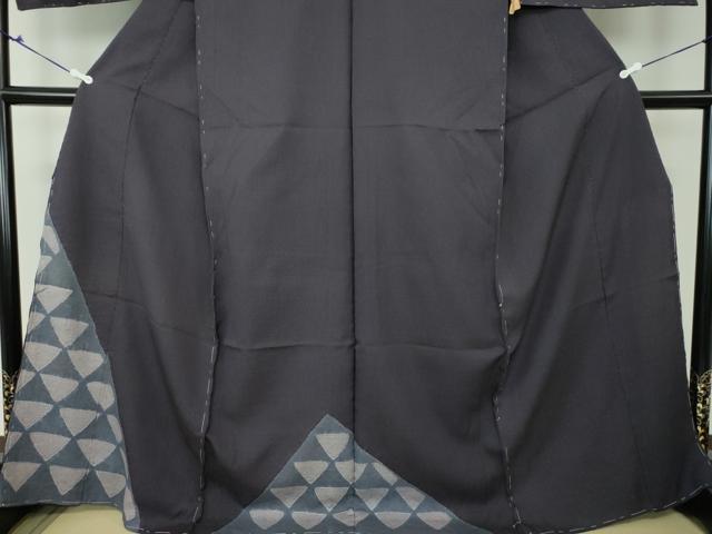 平和屋着物●訪問着　桶絞り　野菜づくし　ウロコ取り　仮絵羽　正絹　逸品　未使用　DAAV6532ps