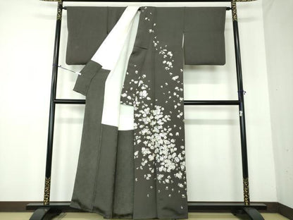 平和屋着物●訪問着　総刺繍　菊文　金糸　正絹　逸品　DAAV6560ps