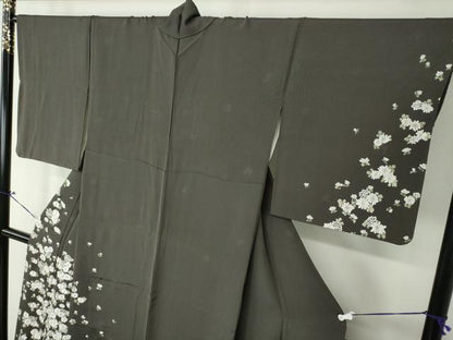 平和屋着物●訪問着　総刺繍　菊文　金糸　正絹　逸品　DAAV6560ps
