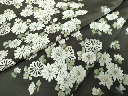 平和屋着物●訪問着　総刺繍　菊文　金糸　正絹　逸品　DAAV6560ps