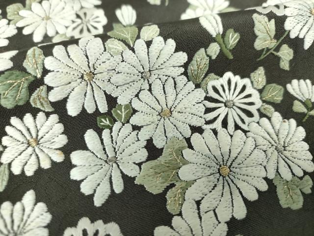平和屋着物●訪問着　総刺繍　菊文　金糸　正絹　逸品　DAAV6560ps
