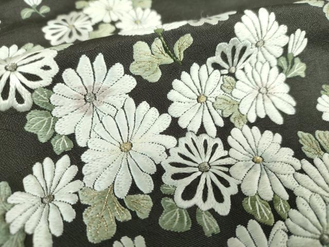 平和屋着物●訪問着　総刺繍　菊文　金糸　正絹　逸品　DAAV6560ps