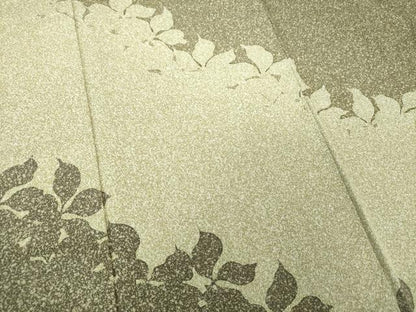 平和屋着物●喜多野良造　訪問着　草葉シルエット　たたき染め　正絹　逸品　DAAV6561ps