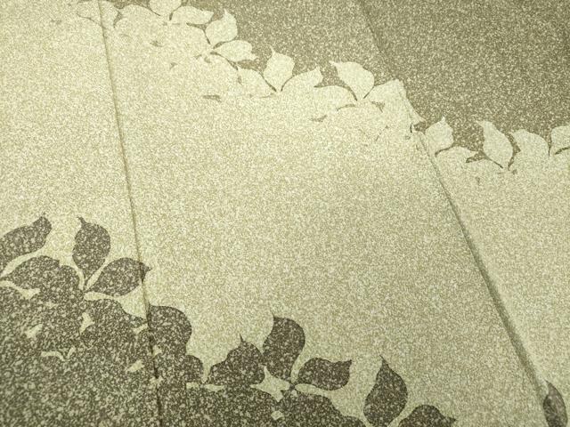 平和屋着物●喜多野良造　訪問着　草葉シルエット　たたき染め　正絹　逸品　DAAV6561ps