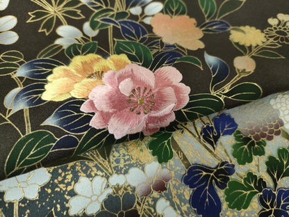 平和屋着物●訪問着　刺繍　枝花文　暈し染め　金彩　さが美扱い　正絹　逸品　DAAV6571ps