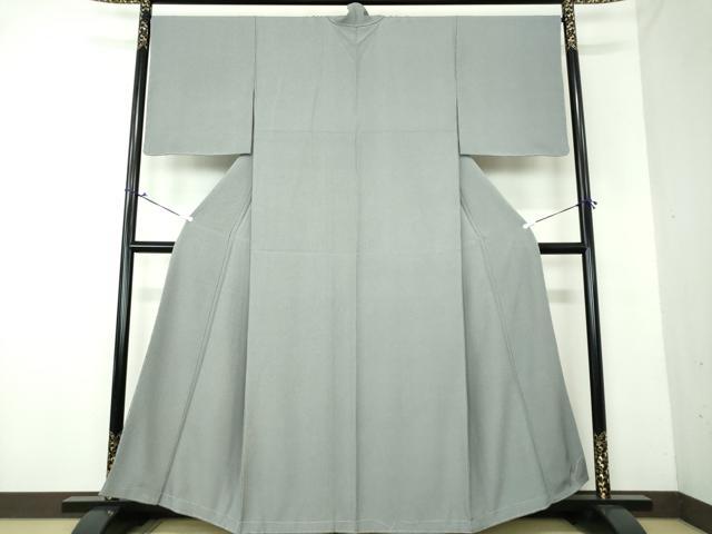 平和屋着物●江戸小紋　万筋　鉄御納戸色×灰色　ますいわ屋扱い　正絹　逸品　未使用　DAAV6579ps