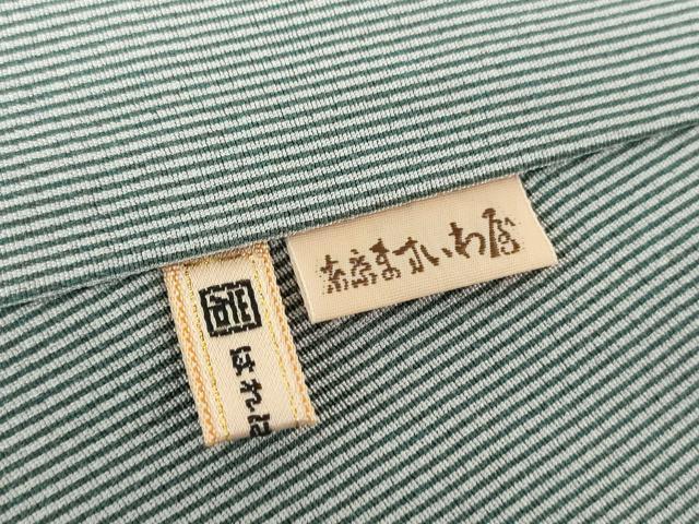 平和屋着物●江戸小紋　万筋　鉄御納戸色×灰色　ますいわ屋扱い　正絹　逸品　未使用　DAAV6579ps