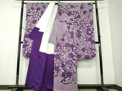 平和屋着物●豪華振袖 総絞り 槍梅 正絹 逸品 DAAV6592ps