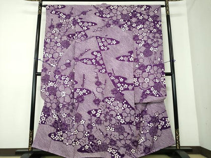 平和屋着物●豪華振袖 総絞り 槍梅 正絹 逸品 DAAV6592ps