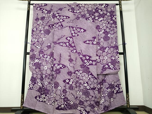 平和屋着物●豪華振袖 総絞り 槍梅 正絹 逸品 DAAV6592ps