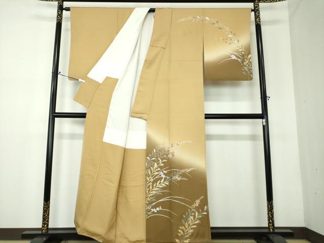 平和屋着物●創作作家　八須美 　漆戸順子　訪問着　螺鈿　流水花文　暈し染め　金銀彩　正絹　逸品　DAAV6600ps