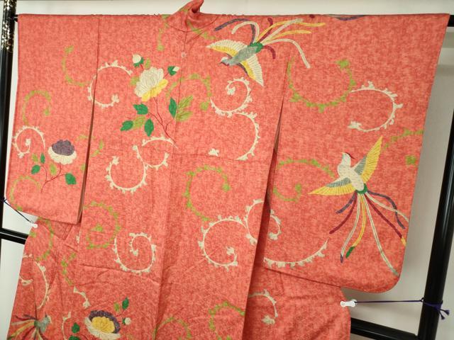 平和屋着物●訪問着 鳳凰牡丹文 金銀彩 正絹 逸品 DAAV6619ps