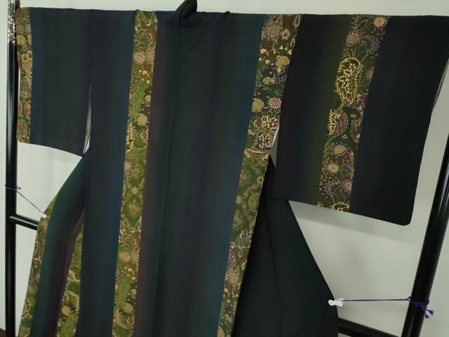 平和屋着物●前田仁仙　仁仙更紗　訪問着　更紗花間道　金彩　正絹　逸品　DAAV6641ps
