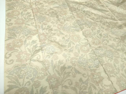 平和屋着物●本場大島紬 白大島 草花文 正絹 逸品 DAAV6656ps