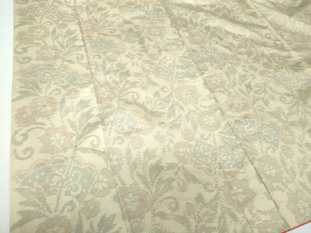 平和屋着物●本場大島紬 白大島 草花文 正絹 逸品 DAAV6656ps