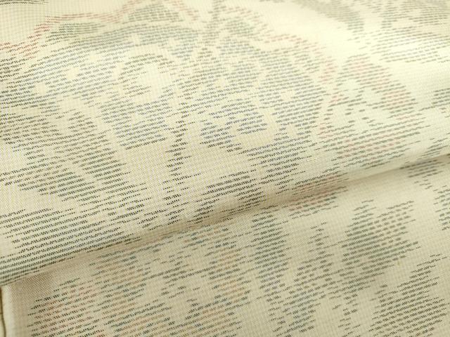 平和屋着物●本場大島紬 白大島 草花文 正絹 逸品 DAAV6656ps