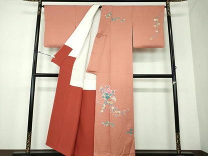 平和屋着物●名門・上野家 上野街子 清染居 訪問着 扇面花文 正絹 逸品 DAAV6681ps