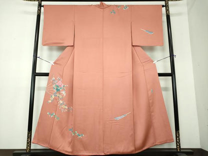 平和屋着物●名門・上野家 上野街子 清染居 訪問着 扇面花文 正絹 逸品 DAAV6681ps