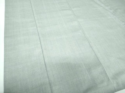 平和屋着物●本場結城紬　重要無形文化財　色無地　藍鼠色　証紙付き　正絹　逸品　DAAV6683ps