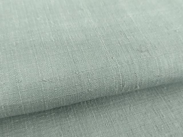平和屋着物●本場結城紬　重要無形文化財　色無地　藍鼠色　証紙付き　正絹　逸品　DAAV6683ps