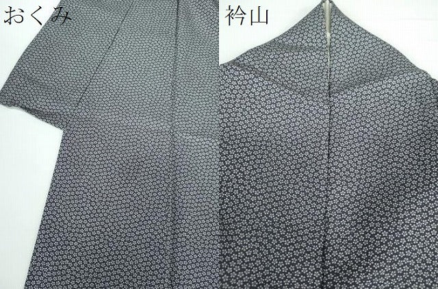 平和屋着物●染色作家　斉藤三才　小紋　小花文　正絹　逸品　DAAV6684ps
