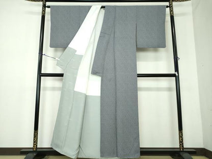 平和屋着物●染色作家　斉藤三才　小紋　小花文　正絹　逸品　DAAV6684ps
